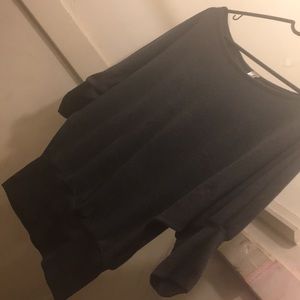 Sexy gray off the shoulder shirt